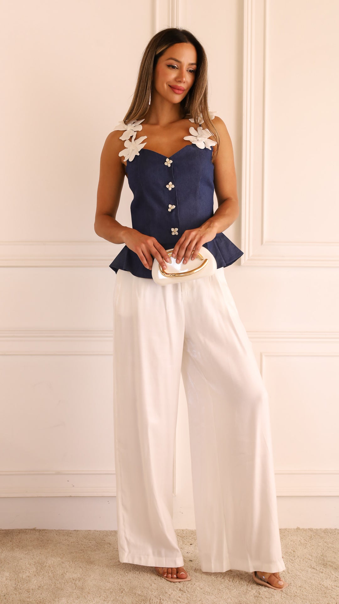Amelie denim top