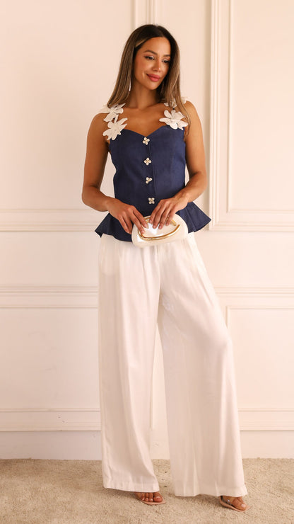 Amelie denim top